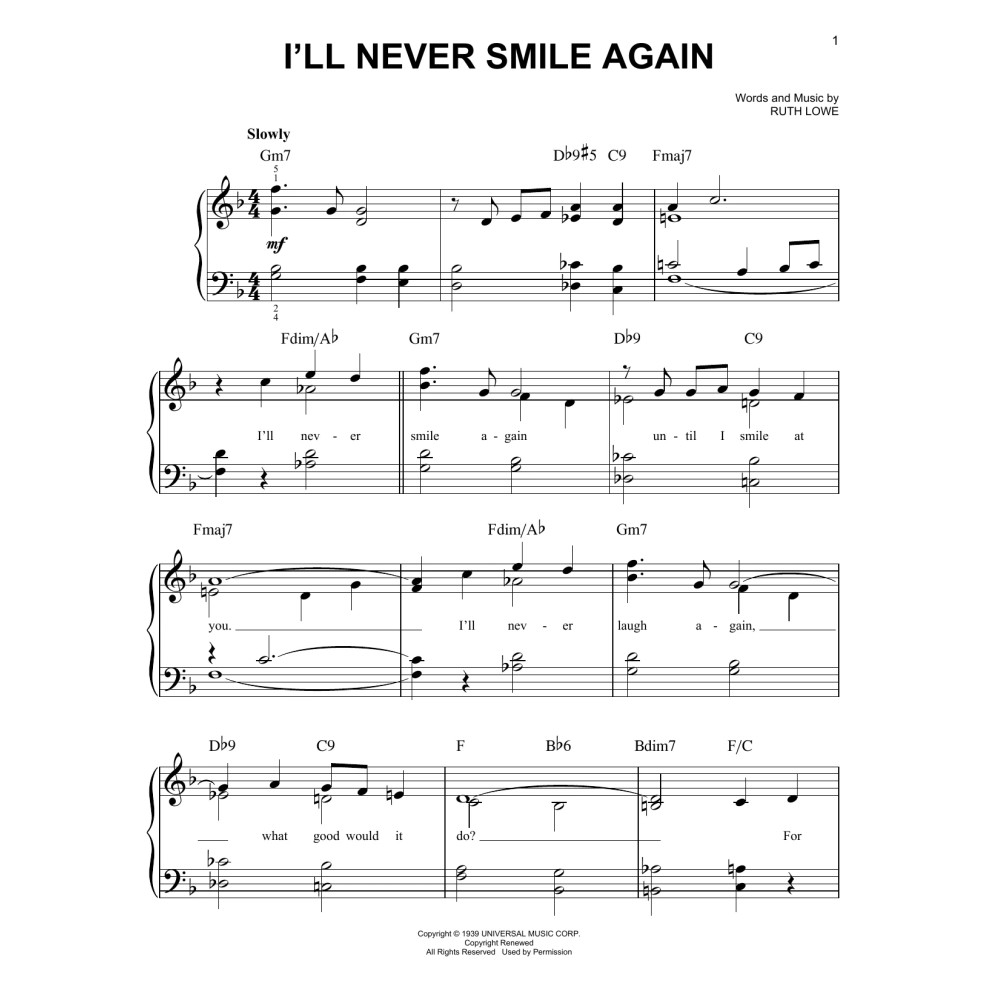 I'll Never Smile Again
